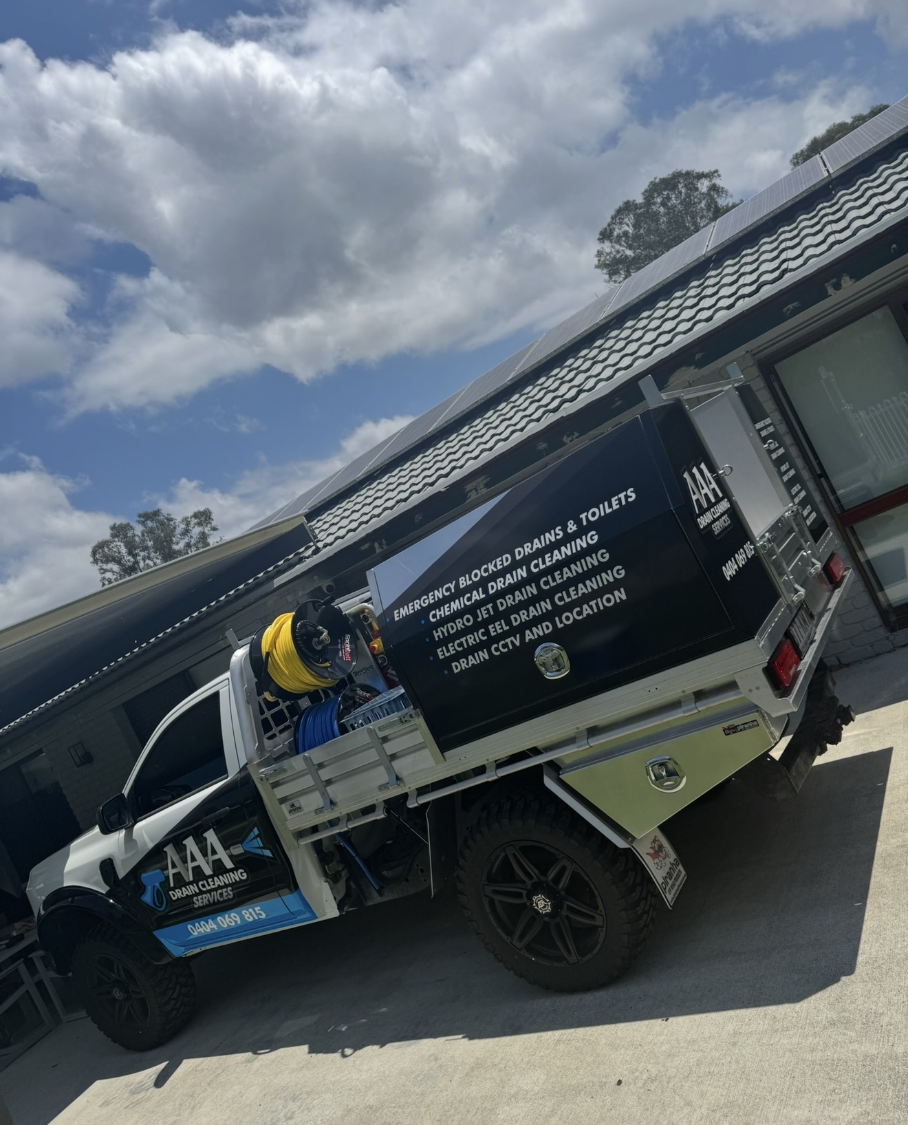 AAA Drain Cleaning Services branded service vehicle